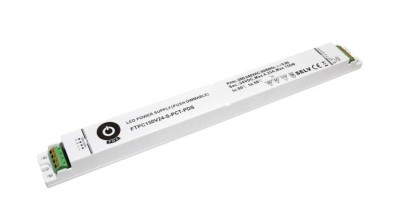 Sursă de alimentare POS FTPC150V24-S-PCT-PDS, driver LED POS 24V/6.25A, carcasă subțire din plastic, conectori push-in, buton de control al luminozită foto