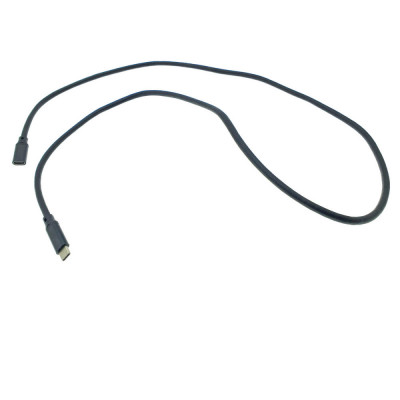 Cablu premium prelungitor USB 3.1 Gen 2 tip C tata la USB tip C mama, 100 cm, Revolution 106, PD, 20V 5A 100W, 10 Gbps, carcasa aluminiu, negru foto