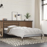VidaXL Cadru de pat, gri sonoma, 100x200 cm, lemn prelucrat și metal