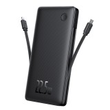 Baseus - Power Bank Airpow Air Lite (P10067501123-00) - USB, Type-C, Dual Cable USB-C, Lightning, 22.5W, 10000mAh - Black