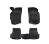 Covorase Auto Tip Tavita Cauciuc Fiat Albea 2002-2012 ALM, Negre, Set Fata+Spate, Prindere Podea