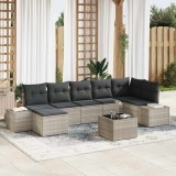 Cumpara ieftin Set de canapele pentru grădină 8 pcs Gri deschis Rattan poli