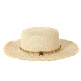 Cumpara ieftin Palarie dama din rafie cu margele