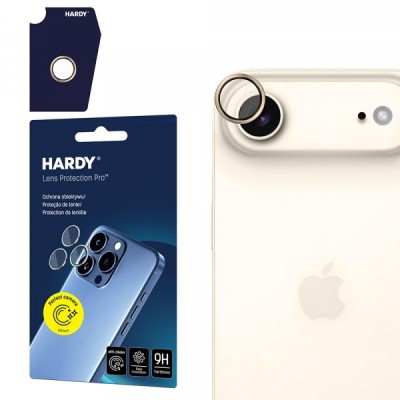 Folie de protectie Camera Spate 3MK Hardy Protection Pro pentru Apple iPhone 17 Air, Sticla Securizata, Aurie foto