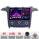 Navigatie Ford S-max 2006-2014 dedicata Android radio gps internet 4+64 InCell Display 1K KIT-smax-navi+EDT-E209-RK