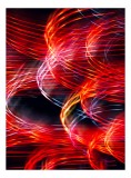 Tablou Canvas Abstract Lumini &icirc;n Noapte Vibrantă Artă Murală, 26 x 39 cm, CMCLASS