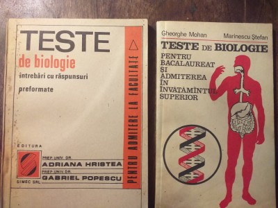 Biologie- teste/ probleme/ laborator foto