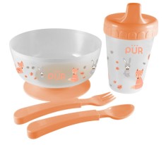 PUR 5910 &ndash; SET PENTRU MASA - BOL CU TACAMURI SI CANA +6 LUNI