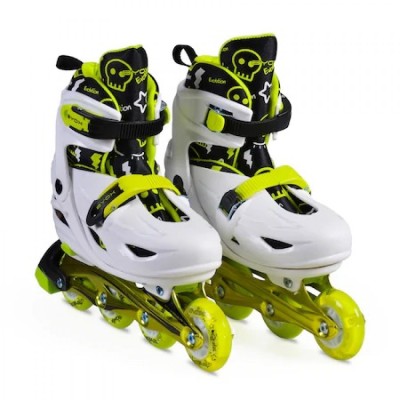 Role patine reglabile EVOLUTION 5 in 1 white and green 38-41 foto