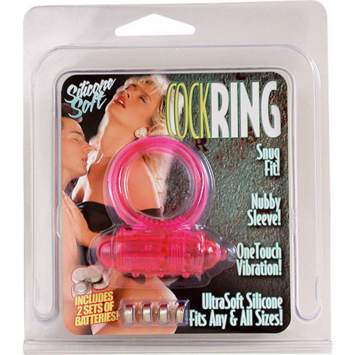 Inel penis Vibrating Cockring , pink