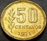 Moneda exotica 50 CENTAVOS - ARGENTINA, anul 1971 * cod 304, America Centrala si de Sud