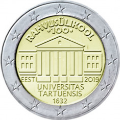 Estonia moneda comemorativa 2 euro 2019 - Universitatea Tartu - UNC foto