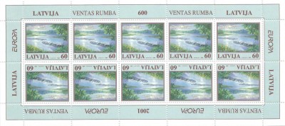 |Letonia, minicoala, Europa CEPT, 2001, MNH foto