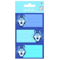 ETICHETE SCOLARE WILD ANIMALS WOLF SET 3X3 COLI