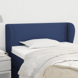 Tablie de pat cu aripioare albastru 93x23x78/88 cm textil GartenMobel Dekor, vidaXL