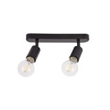 Aplica dubla pentru interior, unghi rotatie, 2 LED-uri E27, 35W, IP20, negru
