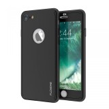 Husa Apple iPhone 6 Plus/6S Plus, FullBody Black, acoperire completa 360 grade cu folie de sticla gratis