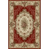 Covor Model Lotos 1529-210, Marime 60 x 110 cm, Grena, Rosu, Inaltime Fir 8 mm, Antialergic, Polipropilena, Living, Dormitor, Sufragerie, Birou