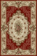 Covor Model Lotos 1529-210, Marime 60 x 110 cm, Grena, Rosu, Inaltime Fir 8 mm, Antialergic, Polipropilena, Living, Dormitor, Sufragerie, Birou