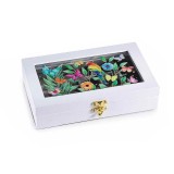 Cumpara ieftin Cutie bijuterii compartimentata Flowers cm 22,5 x 14 x 5 H