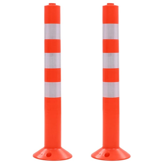Baliza control trafic, 2 buc., plastic, 75 cm