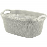 Coș Curver KNIT 3677 40L, crem, 60x27x39 cm, pentru rufe, lenjerie de pat