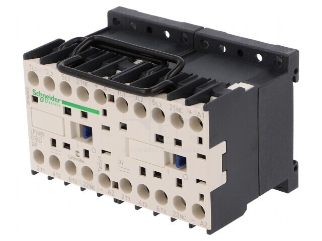 Contactor Reversibil 3 Poli cu 3 Contacte Auxiliare NC LP2K0901BD