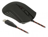 Mouse Gaming optic 4 butoane USB negru, Delock 12531