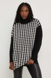 Answear Lab pulover femei, culoarea negru, light, cu guler