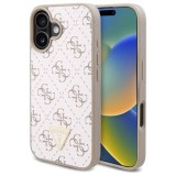 Husa originala Guess iPhone 16 Hardcase 4G Triangle Metal Logo, alb, GUHCP16SPG4GPH