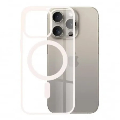 Husa Antisoc iPhone 15 Pro Max MagSafe Pro Incarcare Wireless Roz foto