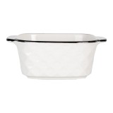 Set 2 boluri ceramica alba neagra 15x12x5 cm, 275 ml