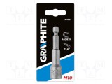 Capăt de șurubelniță HEX 10mm 1/4 Graphite magnetic