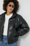 Abercrombie &amp; Fitch geaca femei, culoarea negru, de tranzitie