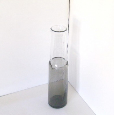 Vaza studio UNICAT Art-Glass, suflata manual, cristal fumee, obiect de expozitie foto