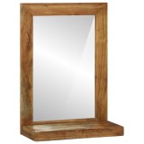 vidaXL Oglinda de baie 50x22x70 cm Lemn solid de acacia