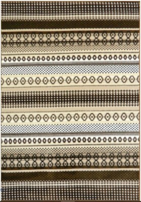 Covor Model Cappuccino 16035-12, Marime 60 x 110 cm, Crem, Bej, Maro, Inaltime Fir 7 mm, Antialergic, Polipropilena, Living, Dormitor, Sufragerie, Bir foto