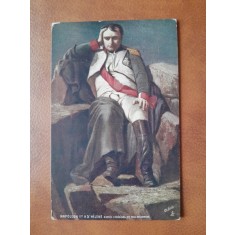 Napoleon Bonaparte pe insula Sf. Elena, carte postala ilustrata