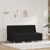 VidaXL Unitate Sofa Modulară Fără Brațe 3 pcs Negru 55 x 74 x 82 cm