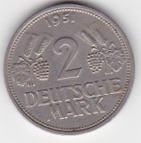 Germania 2 Deutsche Mark 1951 J &ndash; monedă germană circulată