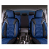 Set Huse Scaune Auto pentru Volkswagen Passat B8 - Panda Paris, Albastru-Negru, 11 piese