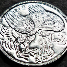 Moneda 2 LIRE - SAN MARINO, anul 1973 *cod 4363 = UNC