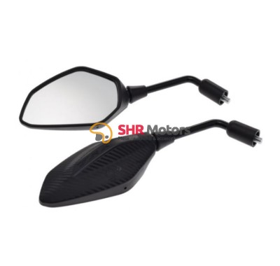 Oglinzi negru carbon filet normal 10 mm foto