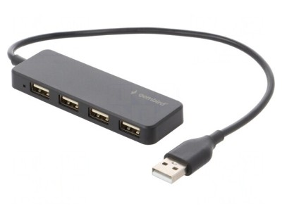 Hub USB 2.0 Negru 4 Porturi 0.3m foto