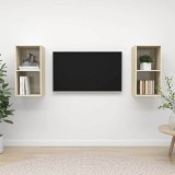 VidaXL Dulapuri TV suspendate 2 buc, stejar sonoma, lemn prelucrat