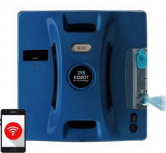 Robot curatare geamuri cu pulverizator HOBOT 298, Bluetooth, UPS incorporat, Albastru foto