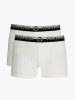 Set 2 perechi de boxeri barbati cu logo, Alb, M, L