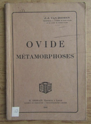 J. J. van Dooren - Ovide, metamorphoses (1940) lexique latin-francais foto