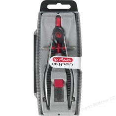 Compas My.Pen cu sistem setare rapida negru/gri Herlitz