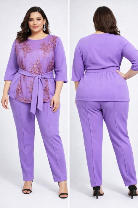 Compleu Elegant Bluza si Pantalon Glami - 60Marimea